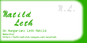matild leth business card